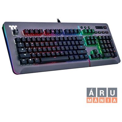 Ttesports Level 20 RGB Titanium (Cherry MX speed silver) US USB mechanikus gamer billentyűzet