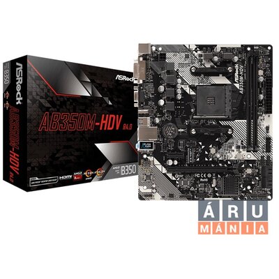 ASRock AB350M-HDV R4.0 AMD B350 SocketAM4 mATX alaplap