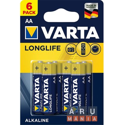 Varta Longlife AA (LR06) alkáli mikro ceruza elem 6db/bliszter