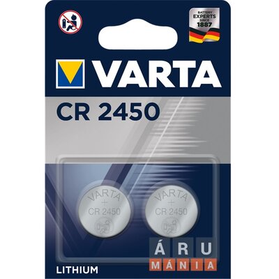 Varta CR2450 lítium gombelem 2 db/bliszter