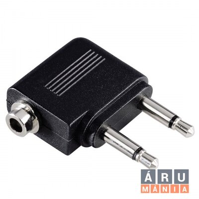 HAMA 43357 Repűlőgép adapter 2x3,5mono-1x3,5 sztereo alj.