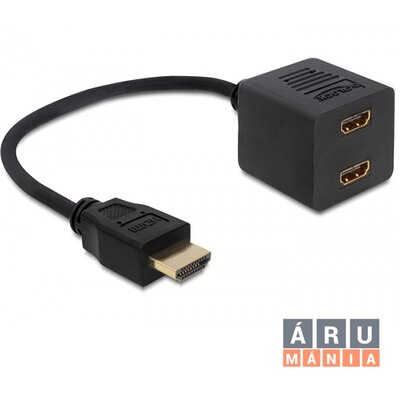 Delock 65226 High Speed HDMI Ethernettel 1x apa > 2x anya HDMI elosztó adapter