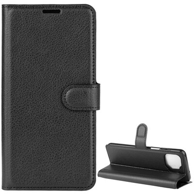 Telefontok álló, bőr hatású (Flip, oldalra nyíló, asztali tartó funkció, prémium), Fekete [Motorola Moto G 5G+ Plus (XT2075)]