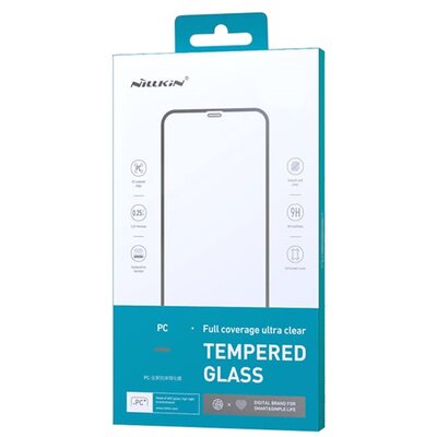 NILLKIN ULTRA CLEAR kijelzővédő üvegfólia (3D, full cover, teljes felületén tapad, 0.33mm, 9H), Fekete [Apple iPhone 12 Pro Max]