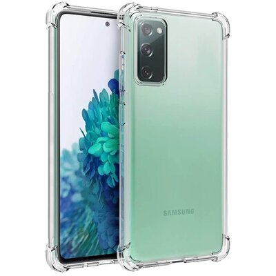 Szilikon hátlapvédő telefontok (közepesen ütésálló, légpárnás sarok), Átlátszó [Samsung Galaxy S20 FE (SM-G780)]