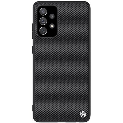 Nillkin Textured műanyag hátlapvédő telefontok (érdes felület, közepesen ütésálló, szilikon keret, 3D minta), Fekete [Samsung Galaxy A72 5G (SM-A726F), Samsung Galaxy A72 4G (SM-A725F)]