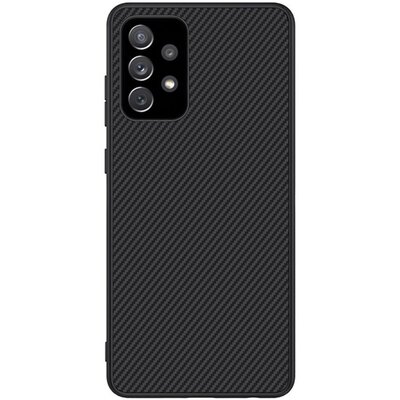 Nillkin Synthetic Fiber műanyag hátlapvédő telefontok (környezetbarát, karbon minta), Fekete [Samsung Galaxy A72 4G (SM-A725F), Samsung Galaxy A72 5G (SM-A726F)]