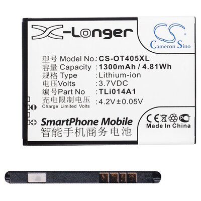 CAMERON SINO utángyártott akkumulátor 1300 mAh LI-ION (CAB60B0000C1 / TLI014A1 / TLI014A2 kompatibilis) [Alcatel OT-2008G, Alcatel Pixi 3 4.5 (OT-4027D), Alcatel MPop (OT-5020D)]