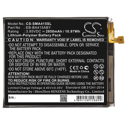 CAMERON SINO utángyártott akkumulátor 2850 mAh LI-Polymer (GH82-22861A / EB-BA415ABY kompatibilis) [Samsung Galaxy A41 (SM-A415F)]