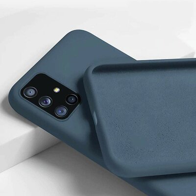 Prémium szilikon hátlapvédő telefontok - Realme 8 Pro, Kék