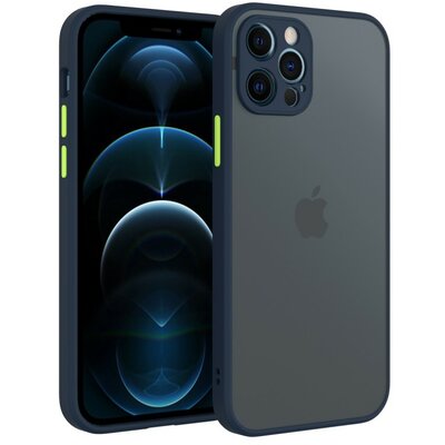 iPhone 12 Pro műanyag + szilikon hátlapvédő telefontok, kék