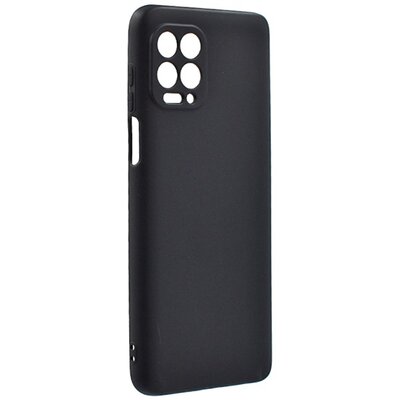 Szilikon hátlapvédő telefontok (matt), Fekete [Motorola Moto G100 (XT2125)]
