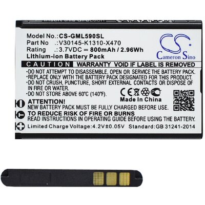 CAMERON SINO utángyártott akkumulátor 800 mAh LI-ION (V30145-K1310-X470 komp) GIGASET GS590