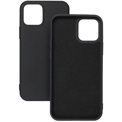 Forcell Silicone Lite matt felületű szilikon hátlapvédő telefontok - iPhone 13, Fekete