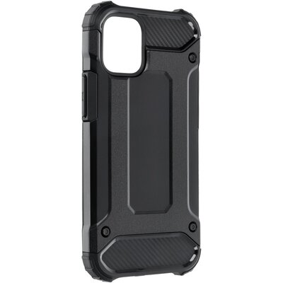 FORCELL ARMOR szilikon + műanyag hibrid hátlapvédő telefontok - iPhone 13 PRO, Fekete