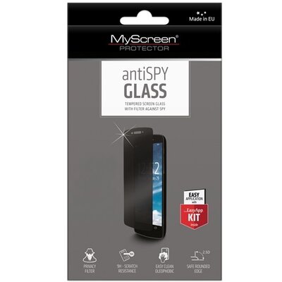 MYSCREEN ANTISPY GLASS EDGE kijelzővédő üvegfólia (2.5D lekerekített szél, betekintés elleni védelem, 9H) , Átlátszó [Apple iPhone 13, Apple iPhone 13 Pro]