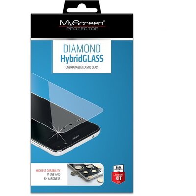 MYSCREEN HYBRIDGLASS kijelzővédő üvegfólia (flexibilis, kék fény elleni védelem, ultravékony, 0.15mm, 3H, NEM íves) , Átlátszó [Apple iPhone 13 Pro Max]