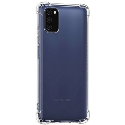 Szilikon hátlapvédő telefontok (közepesen ütésálló, légpárnás sarok), Átlátszó [Samsung Galaxy A03s (SM-A037F)]