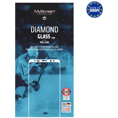 MYSCREEN DIAMOND GLASS EDGE kijelzővédő üvegfólia (2.5D, full glue, teljes felületén tapad, karcálló, 0.33 mm, 9H), Fekete [Samsung Galaxy A53 (SM-A536) 5G]