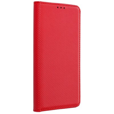 Smart flip telefontok, mágneses flip zár, oldalra nyíló, bőr hatású - Samsung Galaxy A33 5G, Piros