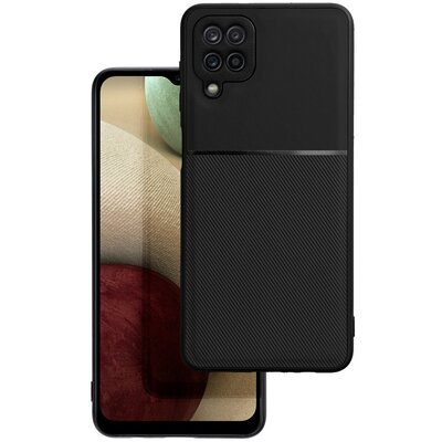 Forcell Noble szilikon + műanyag hátlapvédő telefontok - Samsung Galaxy A12, Fekete