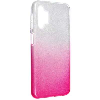 Forcell Shining szilikon hátlapvédő telefontok - Samsung Galaxy A33 5G, Átlátszó-Rózsaszín