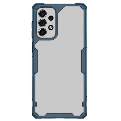 NILLKIN NATURE PRO műanyag hátlapvédő telefontok (szilikon keret, közepesen ütésálló, légpárnás sarok), Sötétkék [Samsung Galaxy A53 (SM-A536) 5G]