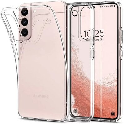 SPIGEN LIQUID CRYSTAL szilikon hátlapvédő telefontok (közepesen ütésálló, légpárnás sarok), Átlátszó [Samsung Galaxy S22 5G (SM-S901)]