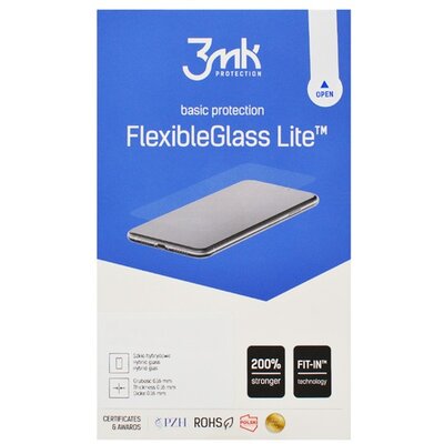 3MK FLEXIBLE GLASS LITE kijelzővédő üvegfólia (2.5D, flexibilis, lekerekített szél, ultravékony, 0.1mm, 6H), Átlátszó [Realme 9 5G]