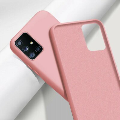 Premium szilikon hátlapvédő telefontok, Samsung Galaxy S22, Pink