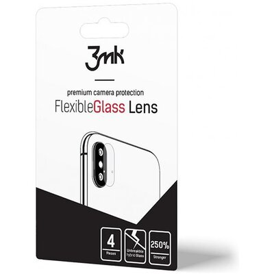 3MK kameravédő üvegfólia 4db (2.5D lekerekített szél, karcálló, ultravékony, 0,2mm, 7H), Átlátszó [Apple iPhone XR 6.1]