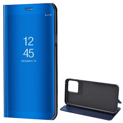 Telefontok álló (aktív flip, oldalra nyíló, asztali tartó funkció, tükrös felület, Mirror View Case), Kék [Honor X8 4G]