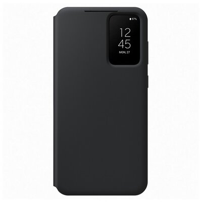 Samsung EF-ZS916CBEGWW gyári telefontok álló (aktív flip, oldalra nyíló, Clear View Cover), Fekete [Samsung Galaxy S23+ Plus (SM-S916)]