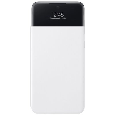 Samsung EF-EA336PWEGEE gyári telefontok álló (aktív flip, oldalra nyíló, hívószámkijelzés, Smart View Cover), Fehér [Samsung Galaxy A33 5G (SM-A336)]
