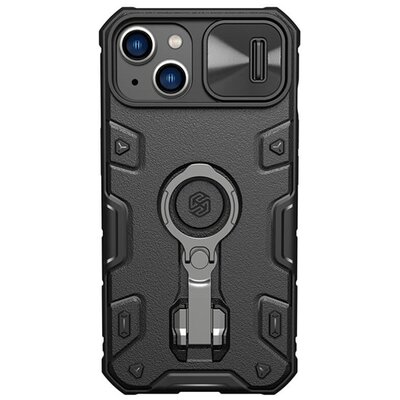 NILLKIN CAMSHIELD ARMOR PRO MAGNETIC defender műanyag hátlapvédő telefontok (közepesen ütésálló, Magsafe rögzítésű), Fekete [Apple iPhone 14+ Plus]