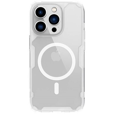 NILLKIN NATURE PRO MAGNETIC műanyag hátlapvédő telefontok (közepesen ütésálló, légpárnás sarok, Magsafe rögzítés), Átlátszó [Apple iPhone 14 Pro Max]
