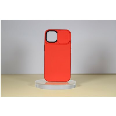 iPhone14 Plus TPU+PC csúsz. kameravédős tok,Piros