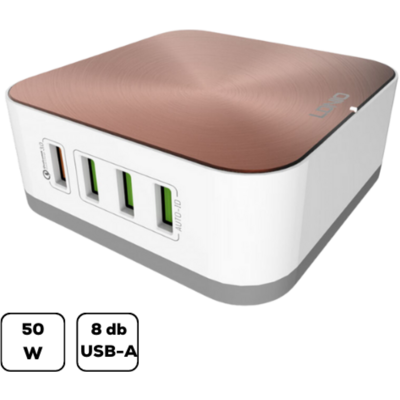 LDNIO 50W USB Station 8 bemenettel 10A, Rosegold