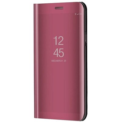 Tok álló (aktív FLIP, oldalra nyíló, asztali tartó funkció, tükrös felület, Mirror View Case) RÓZSASZÍN [Honor X8 5G, Honor X6 (2022), Honor 70 Lite 5G]