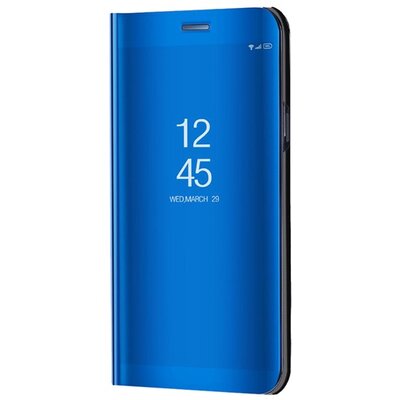 Tok álló (aktív FLIP, oldalra nyíló, asztali tartó funkció, tükrös felület, Mirror View Case) KÉK [Samsung Galaxy A34 5G (SM-A346)]
