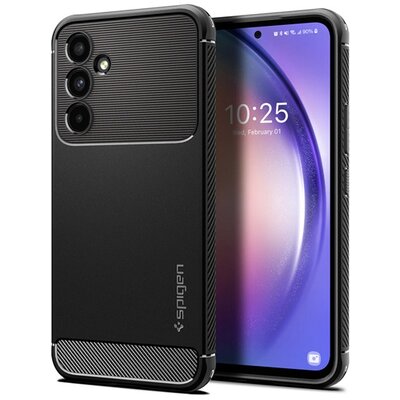 SPIGEN ACS05888 SPIGEN RUGGED ARMOR szilikon telefonvédő (közepesen ütésálló, légpárnás sarok, karbon minta) FEKETE [Samsung Galaxy A54 5G (SM-A546)]