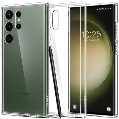 SPIGEN ACS05617 SPIGEN ULTRA HYBRID műanyag telefonvédő (közepesen ütésálló, szilikon légpárnás keret) ÁTLÁTSZÓ [Samsung Galaxy S23 Ultra (SM-S918)]