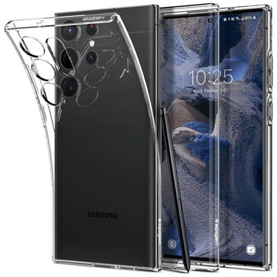 SPIGEN ACS05610 SPIGEN LIQUID CRYSTAL szilikon telefonvédő (közepesen ütésálló, légpárnás sarok) ÁTLÁTSZÓ [Samsung Galaxy S23 Ultra (SM-S918)]