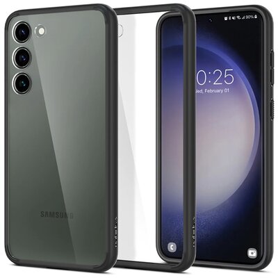 SPIGEN ACS05670 SPIGEN ULTRA HYBRID műanyag telefonvédő (közepesen ütésálló, szilikon légpárnás keret) ÁTLÁTSZÓ / FEKETE [Samsung Galaxy S23 Plus (SM-S916)]