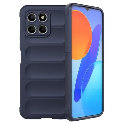 Szilikon telefonvédő (közepesen ütésálló, kamera védelem, 3D minta) SÖTÉTKÉK [Honor X8 5G, Honor X6 (2022), Honor 70 Lite 5G]