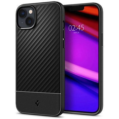 SPIGEN ACS04648 SPIGEN CORE ARMOR szilikon telefonvédő (közepesen ütésálló, kamera védelem, csíkos minta) FEKETE [Apple iPhone 14 Plus]