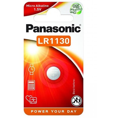 PANASONIC LR-1130EL-1B PANASONIC gombelem (LR1130EL, 1.5V, alkáli) 1db / csomag