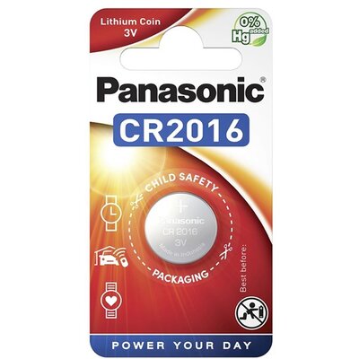 PANASONIC CR-2016L/1BP PANASONIC gombelem (CR2016, 3V, lítium) 1db / csomag