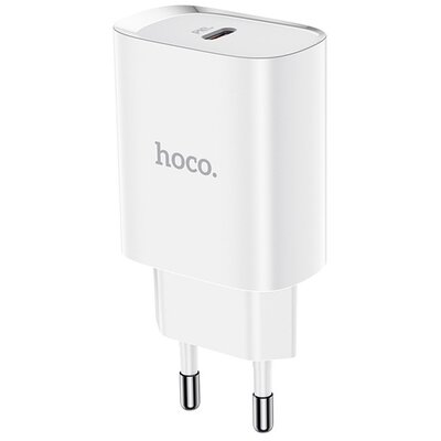 HOCO N14_TYPEC_W HOCO N14 hálózati töltő Type-C aljzat (5V / 3000mA, 20W, PD gyorstöltés támogatás) FEHÉR [Motorola Moto G73]