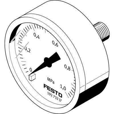 FESTO Manométer 162844 MA-63-1-1/4-EN - 1 bar 1 db